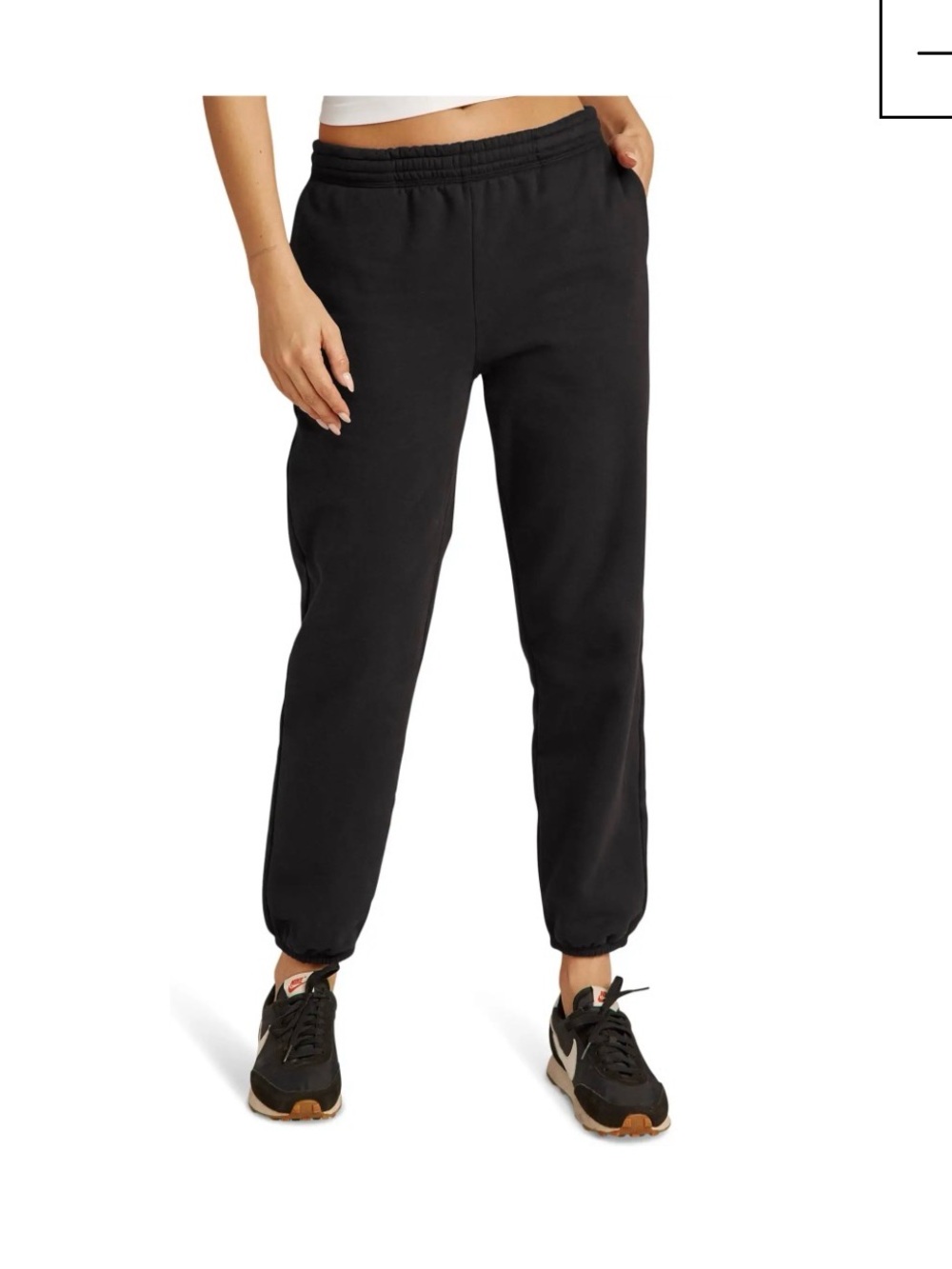 Beyond Yoga Black Fleece Jogger Pants